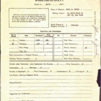 Monthly Report of Chaplain 1947 April