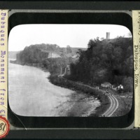 [View of the Julien Dubuque Monument and the Mississippi River]