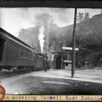 [Train entering a tunnel at East Dubuque]